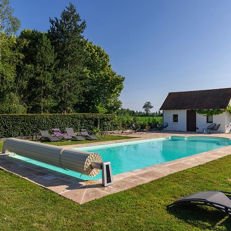 Charmante chaumière romantique avec piscine chauffée Bieville-en-Auge Esterno foto
